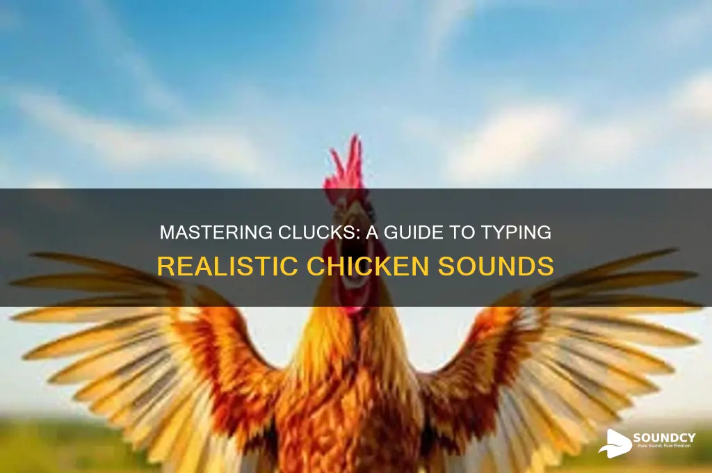 how to type chicken sounds