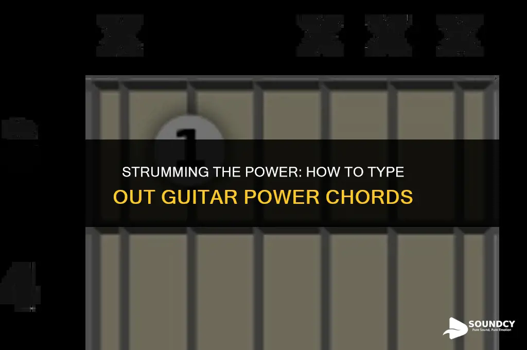 how to type out the sound of guitar powerchord