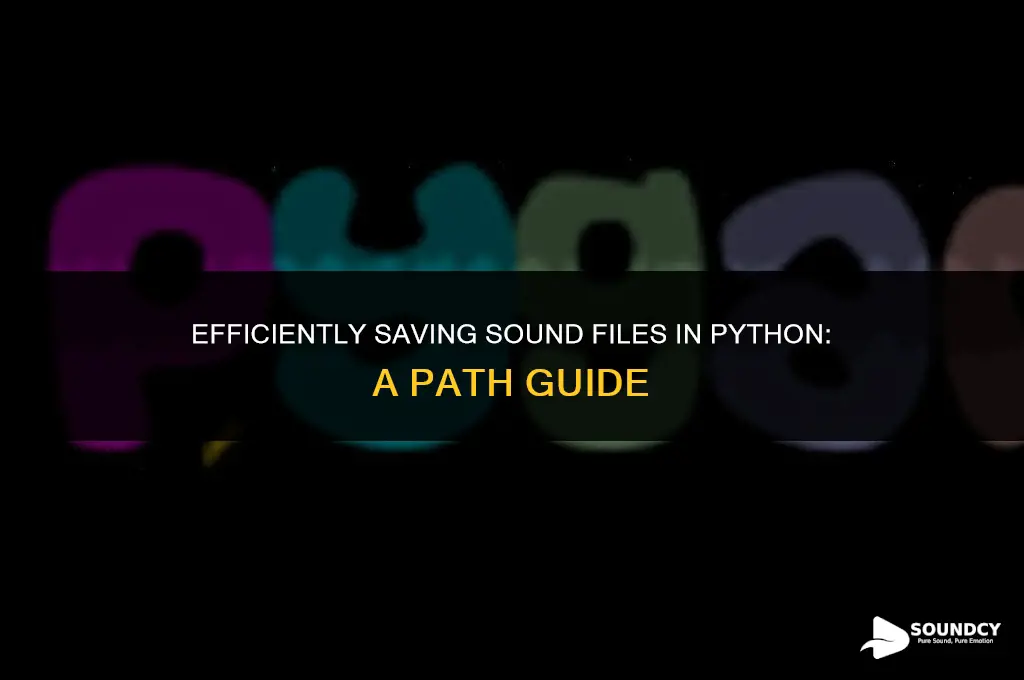 how to type path for save sound in python