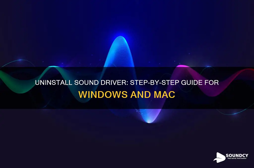 how to uninstal sound driver