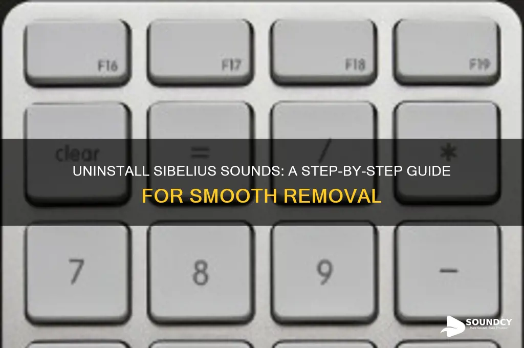 how to uninstall sibelius sounds