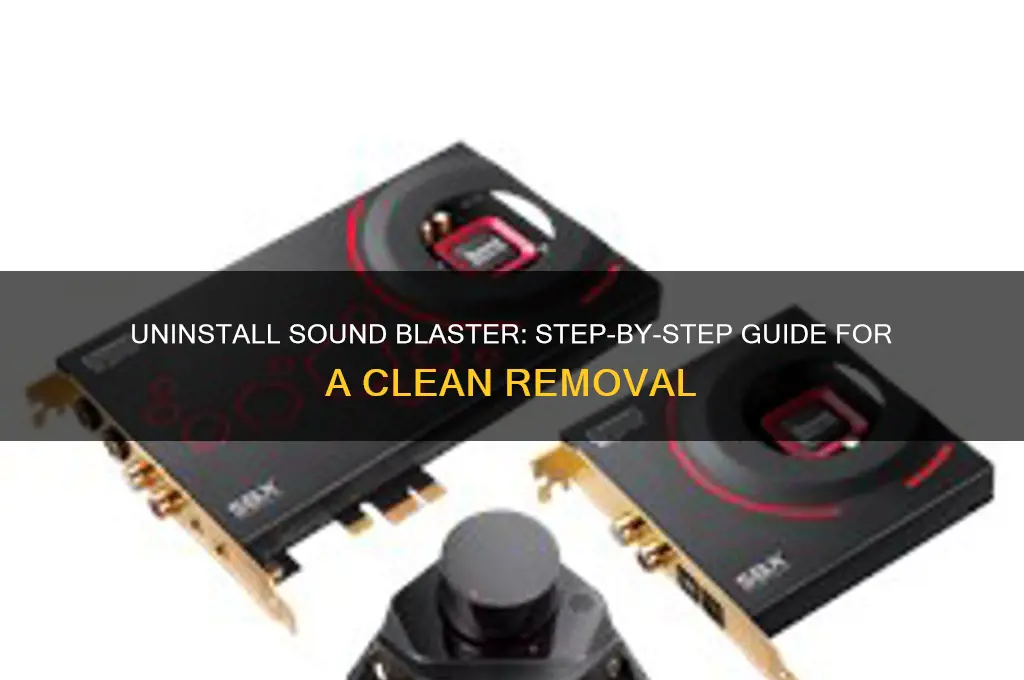 how to uninstall sound blaster
