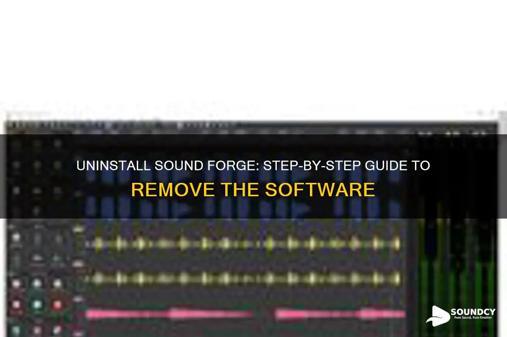 how to uninstall sound forge