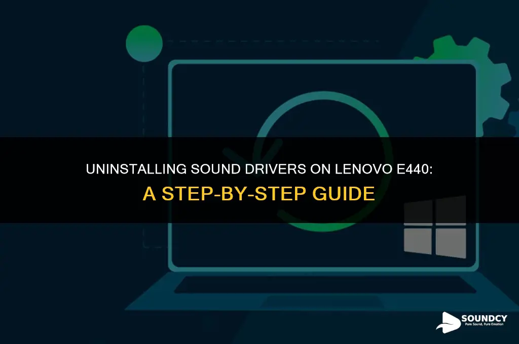 how to uninstall the sound driver in lenovo e440