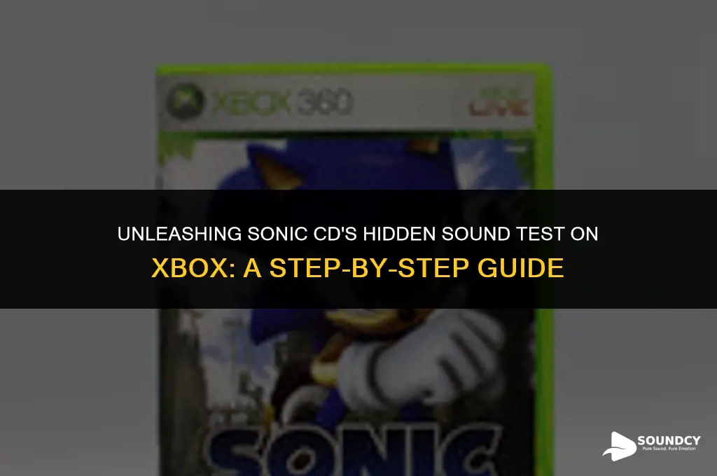 how to unlock sound test on sonic cd xbox