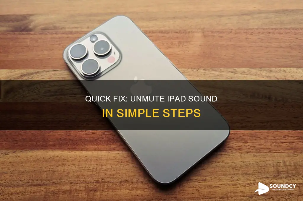 how to unmute ipad sound