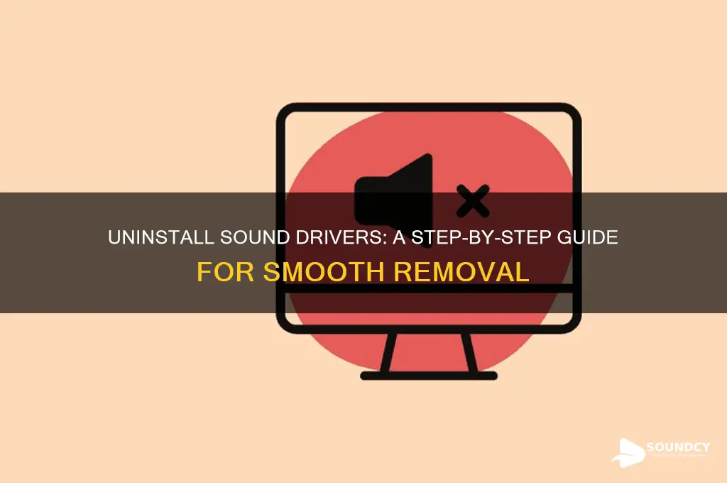 how to unstall sound drivers