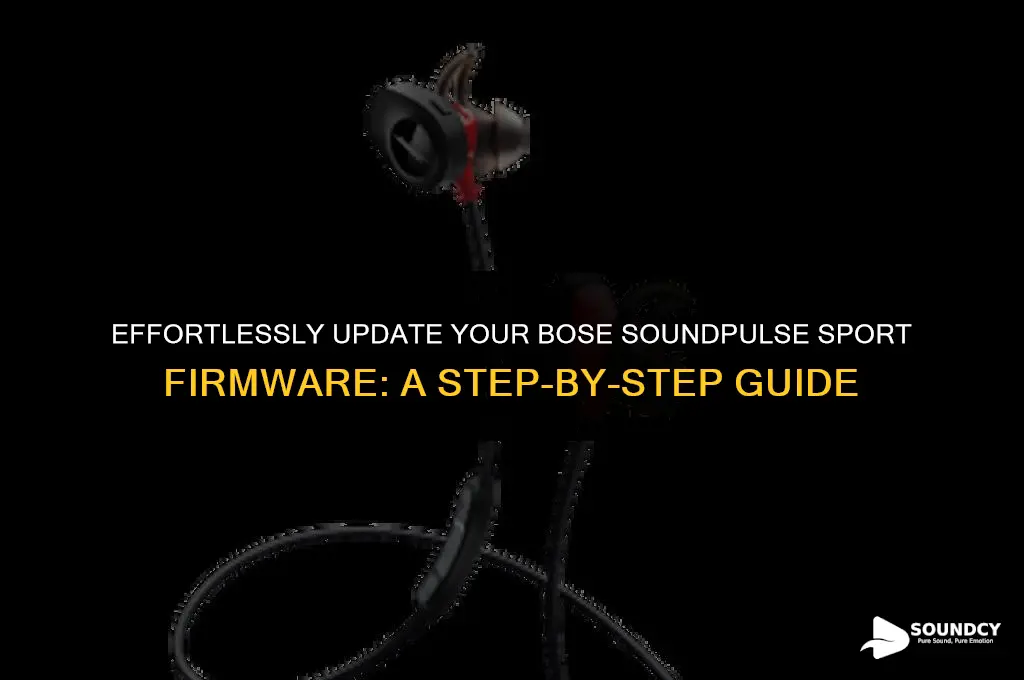 how to update firmware on bose sound pulse sport