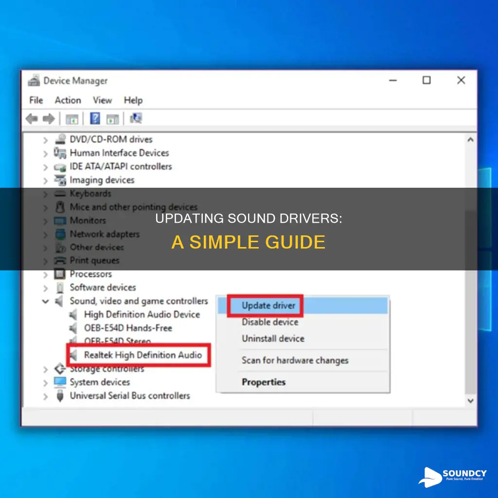 how to update my sound drivers