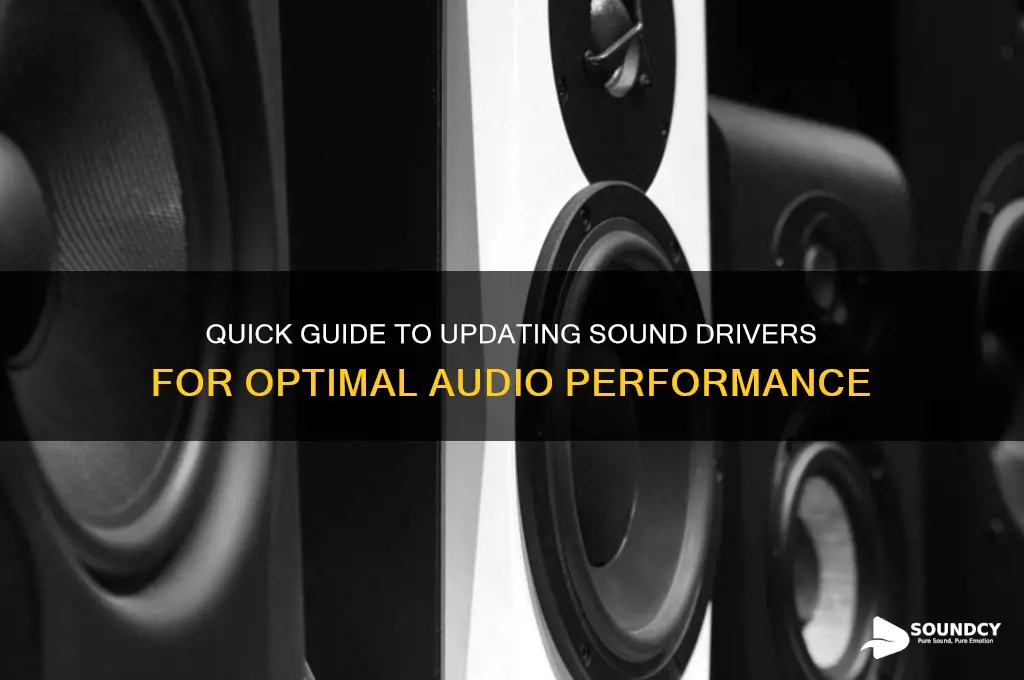 how to update sound driveers