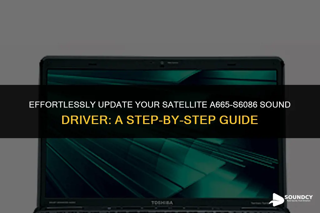 how to update sound driver on satellite a665-s6086