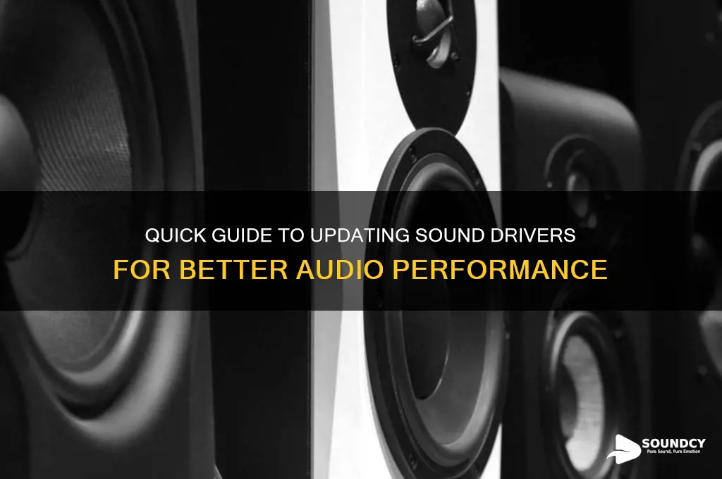how to update sound driveres