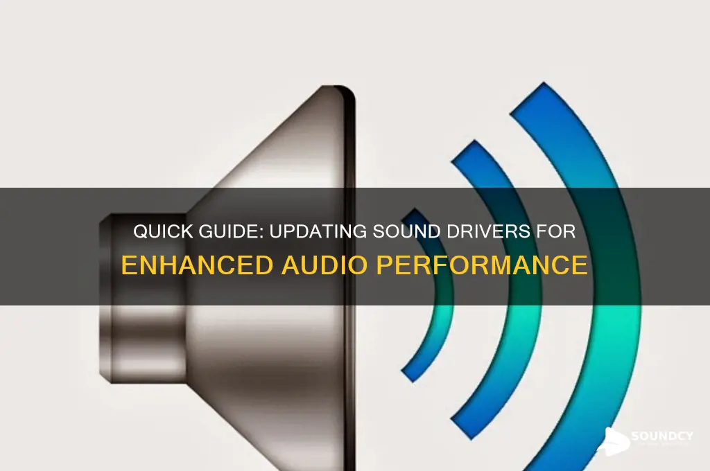how to update sound drivers