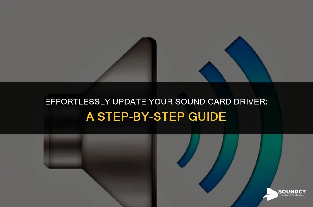 how to update the driver for your sound card