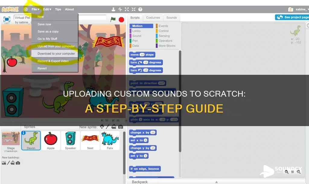how to upload sounds to scratch