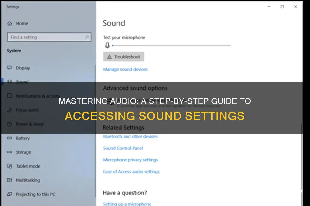how to view sound settings