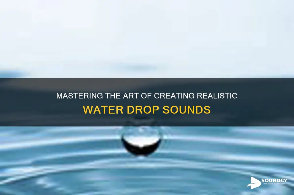 how to water drop sound