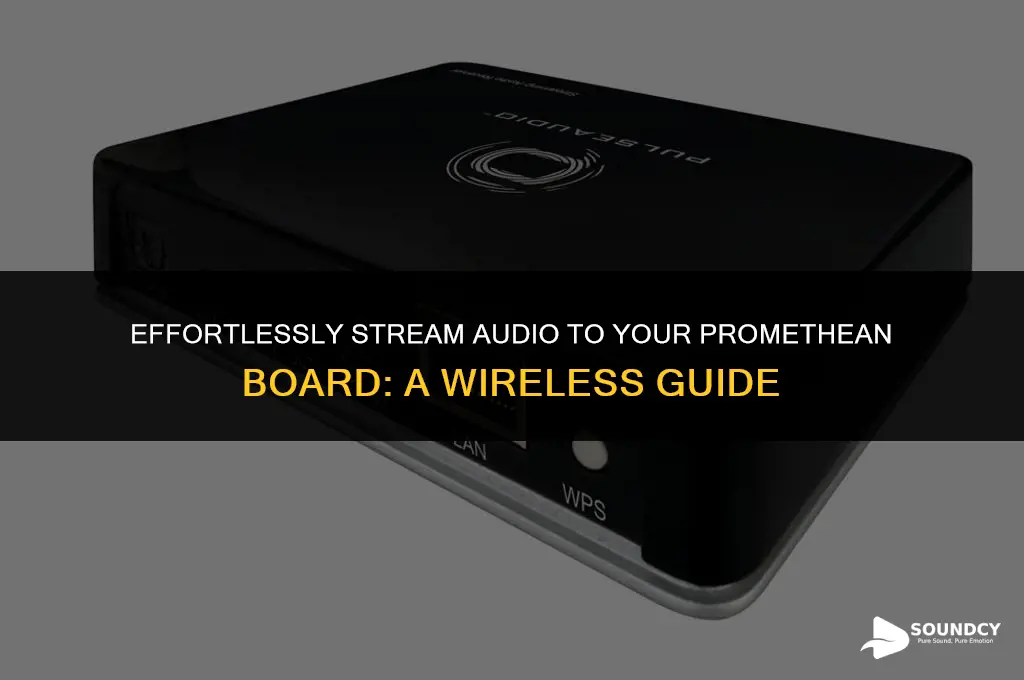 how to wirelessly send sound to a promethean board