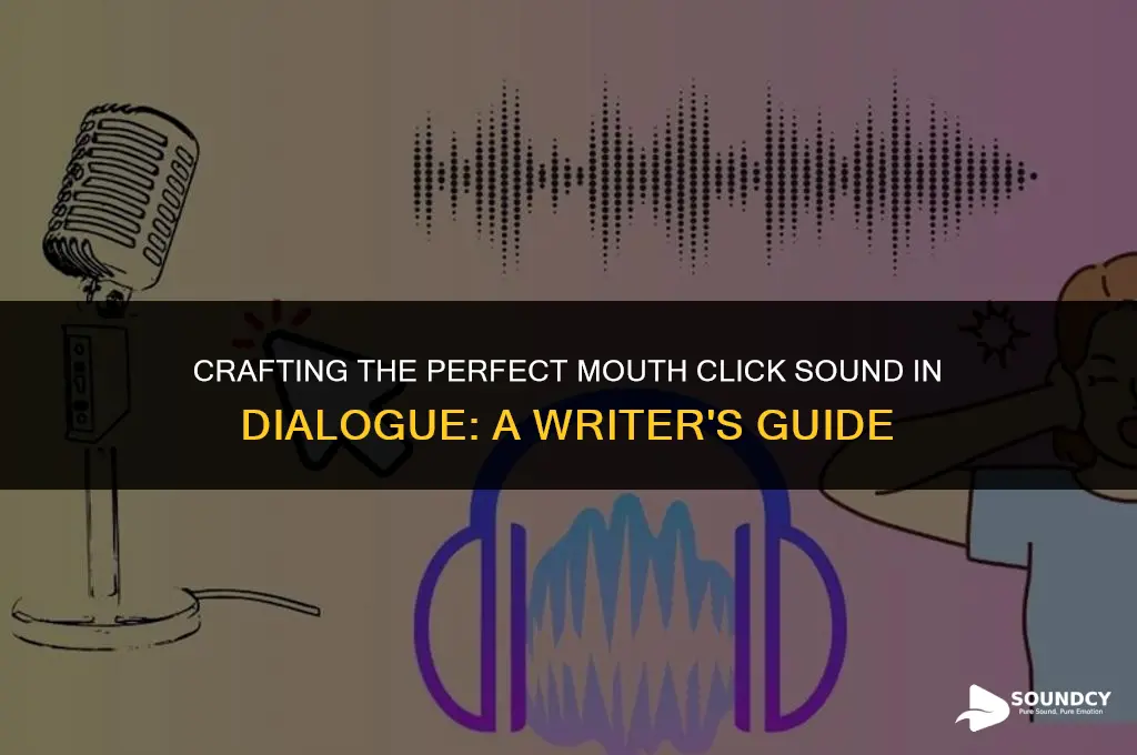 how to write a mouth click sound in dialogue