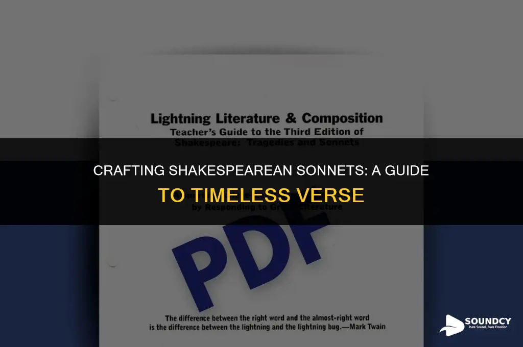 how to write a sonnets that sounds like shakespeare