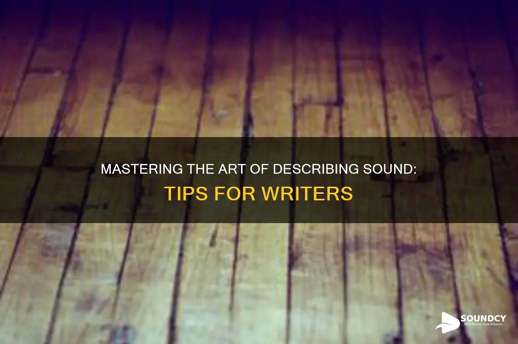 how to write about sound