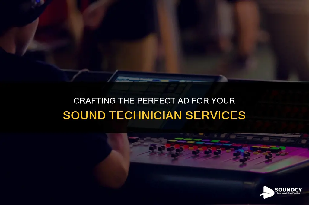 how to write an ad for a sound techician