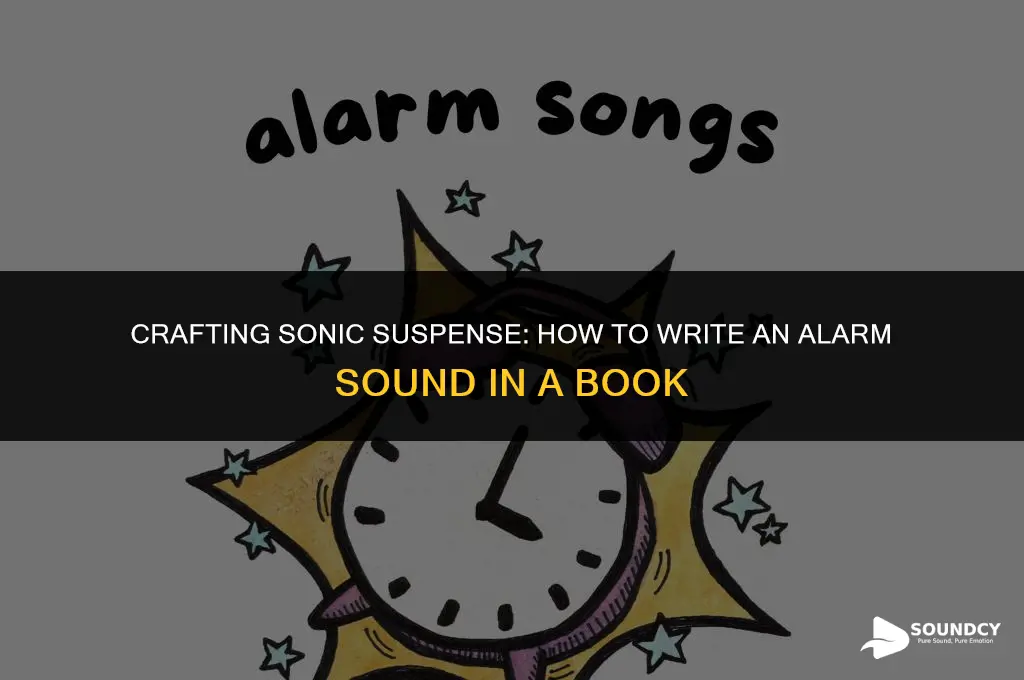 how to write an alarm sound in a book