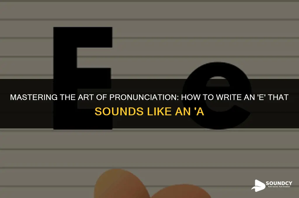 how to write an e that sounds like a