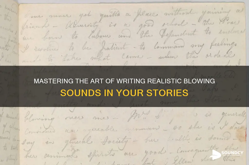 how to write blowing sound
