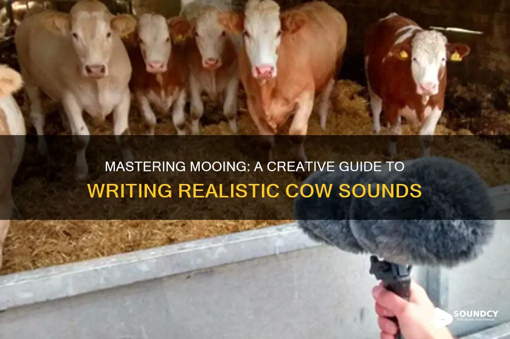how to write cow sounds