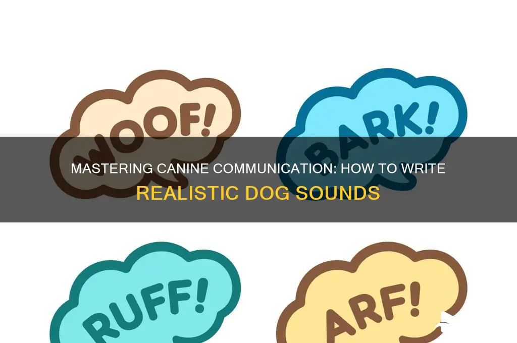 how to write dog sounds