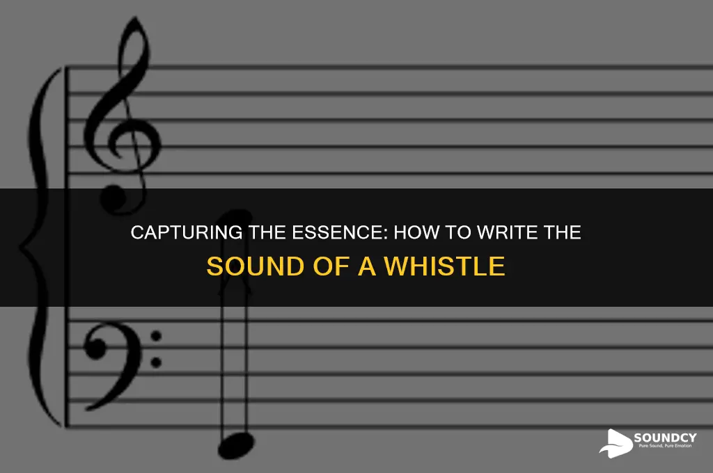 how to write down the sound of a whistle