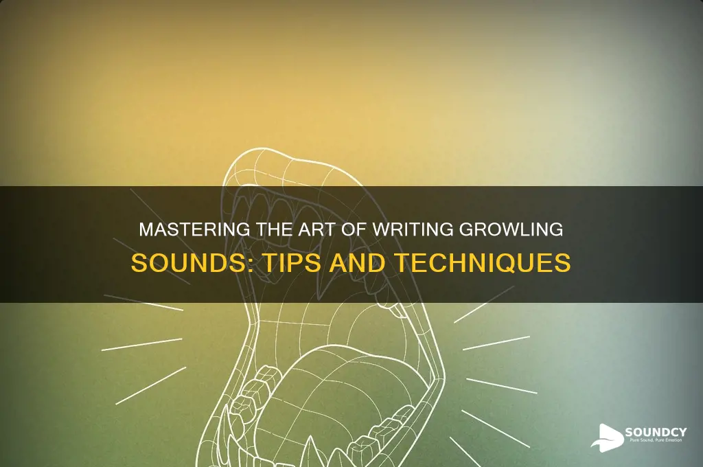 how to write growling sound