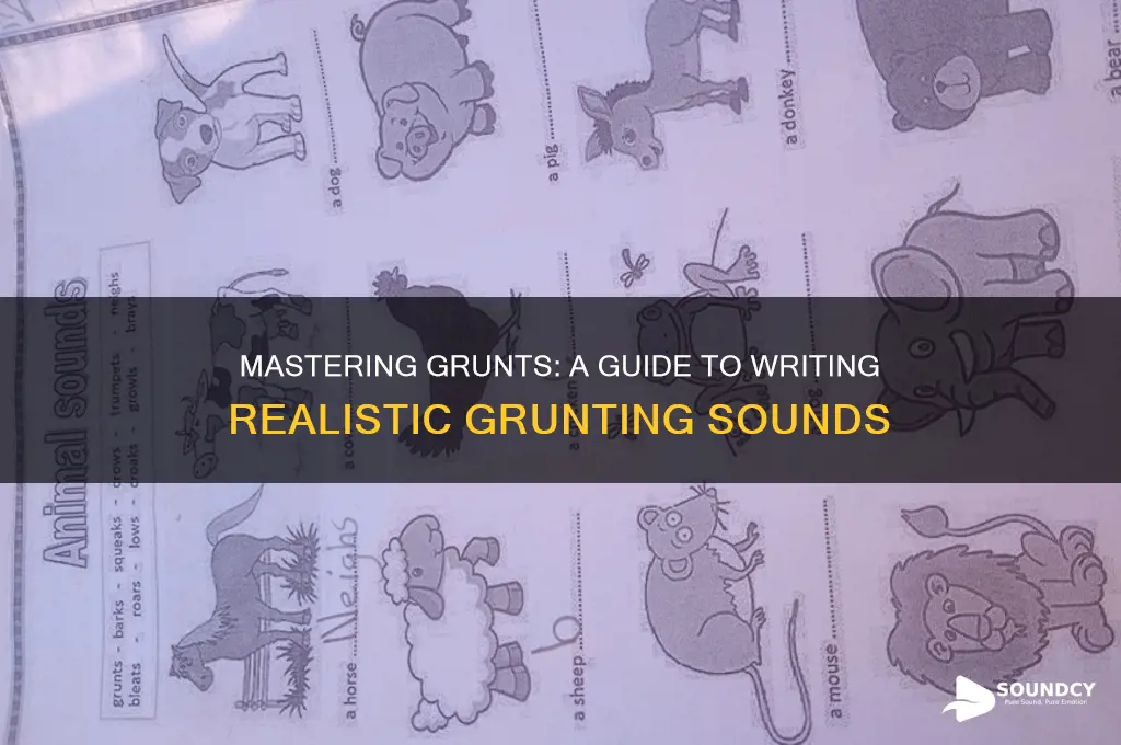 how to write grunting sounds