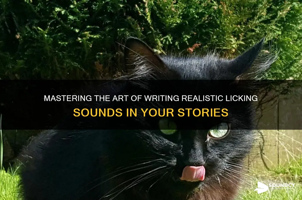 how to write licking sound