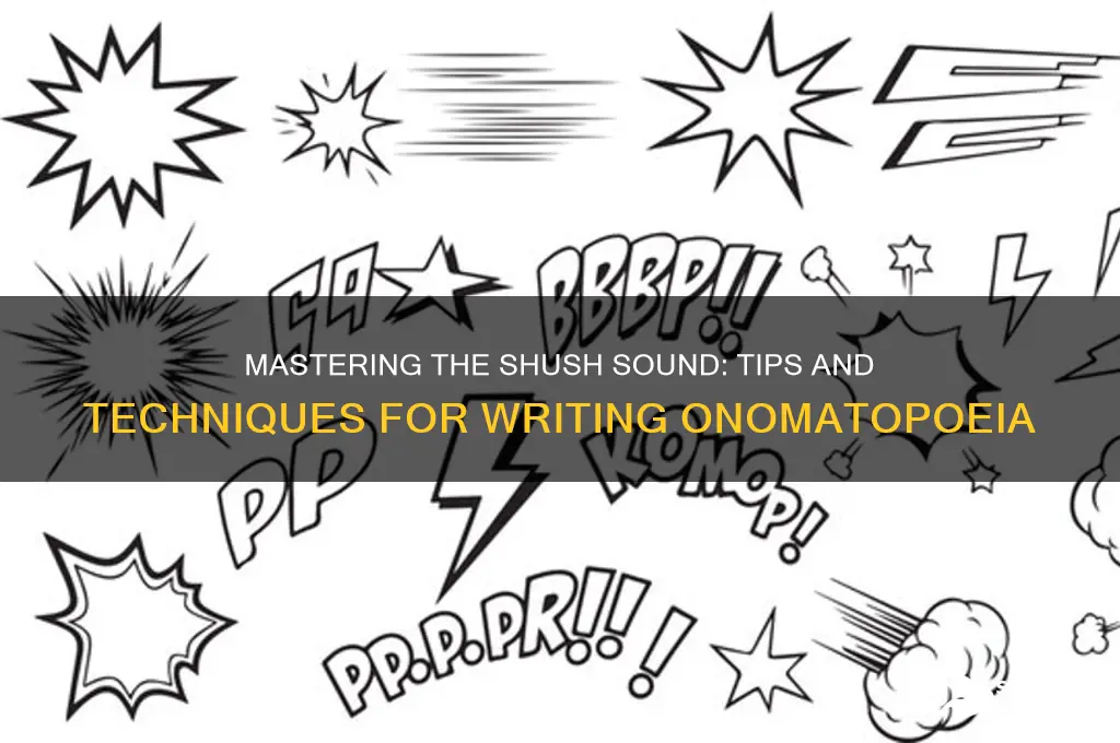 how to write shush sound