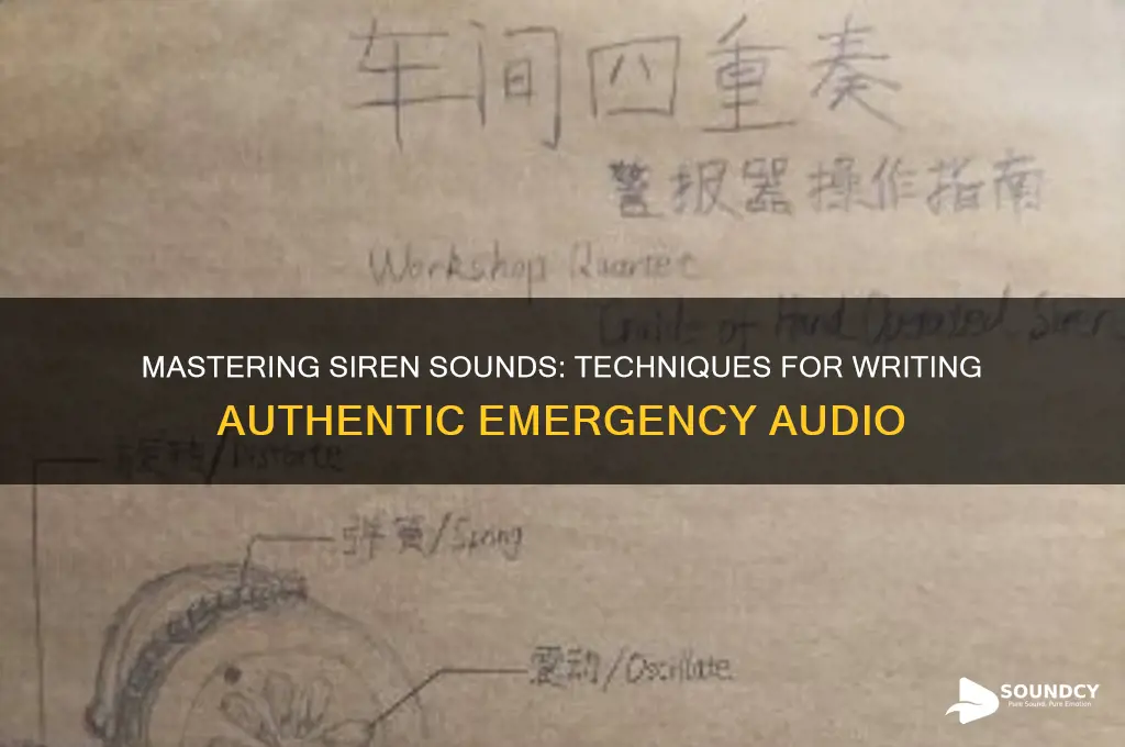 how to write siren sounds