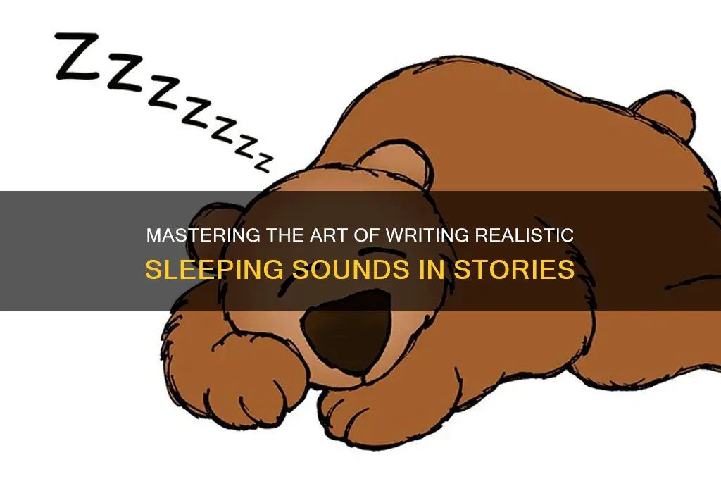 how to write sleeping sounds