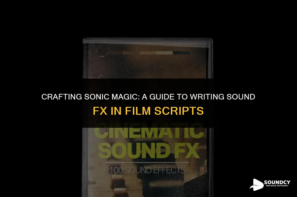 how to write sound fx in a film script