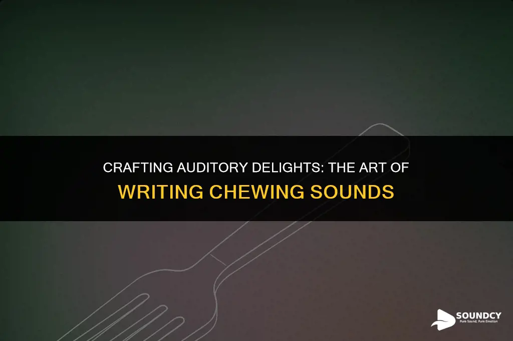 how to write sound when someone is chewing food