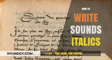 Mastering Sound Representation: Writing Sounds in Italics Effectively