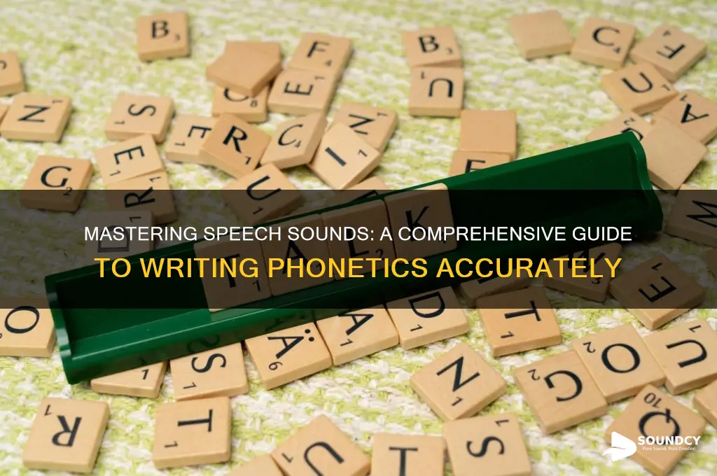 how to write speech sounds