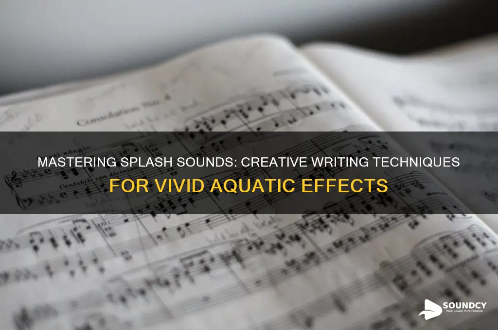 how to write splash sound