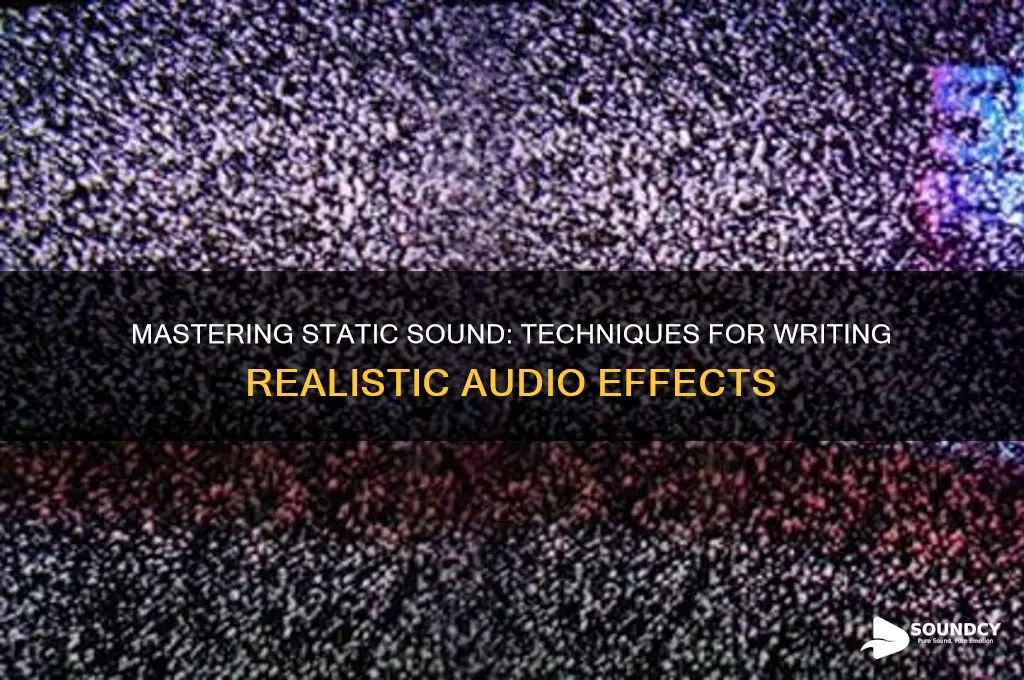 how to write static sound