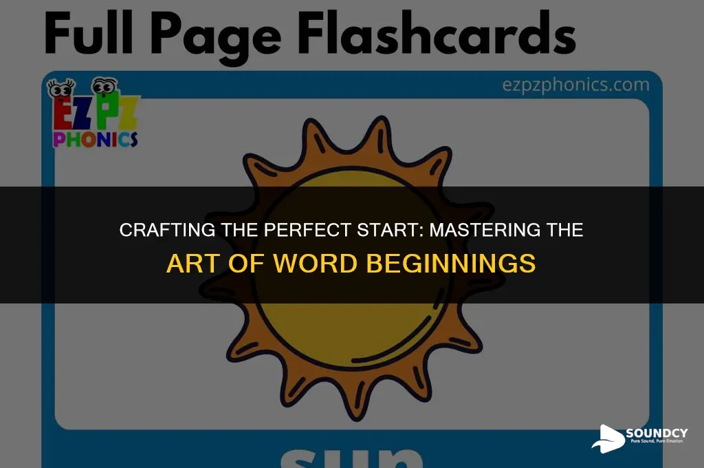 how to write the beginning sound of a word