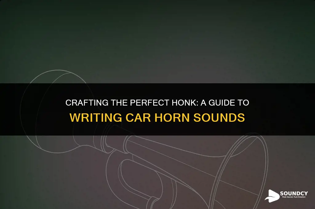 how to write the sound of a car horn
