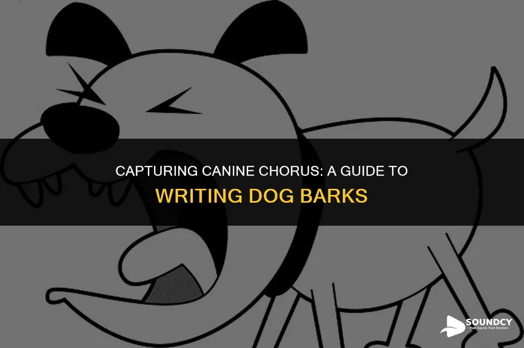 how to write the sound of a dog barking