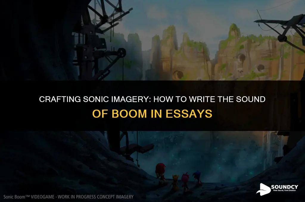 how to write the sound of boom in essays