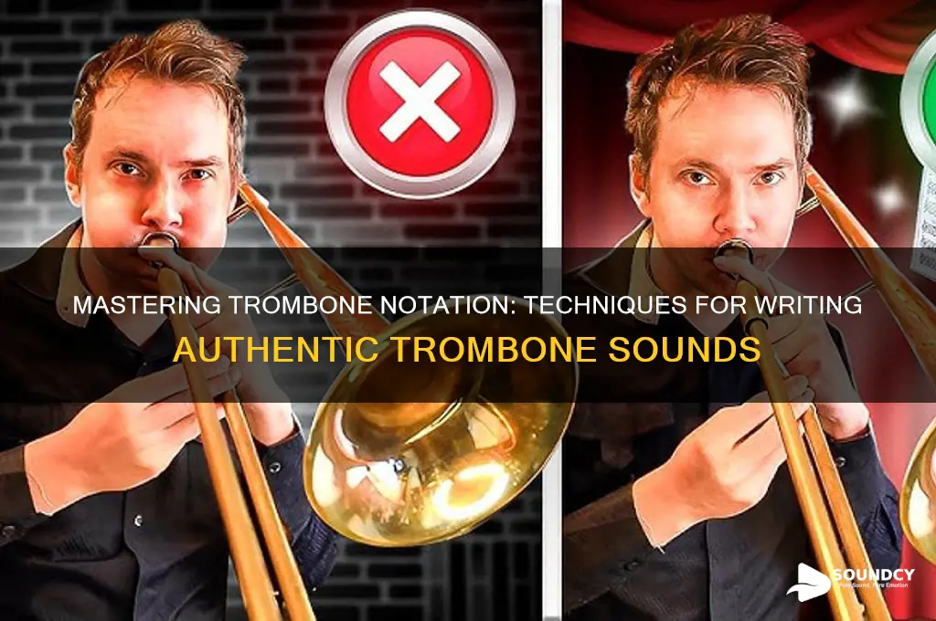 how to write trombone sounds