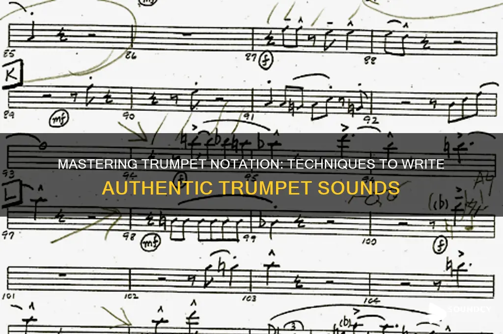 how to write trumpet sound